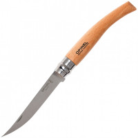 Нож Opinel филейный №10, нержавеющая сталь, рукоять бук