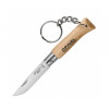 Нож-брелок Opinel №4, нержавеющая сталь, рукоять бук