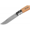 Нож Opinel №8, нержавеющая сталь, рукоять бук с кожаным темляком